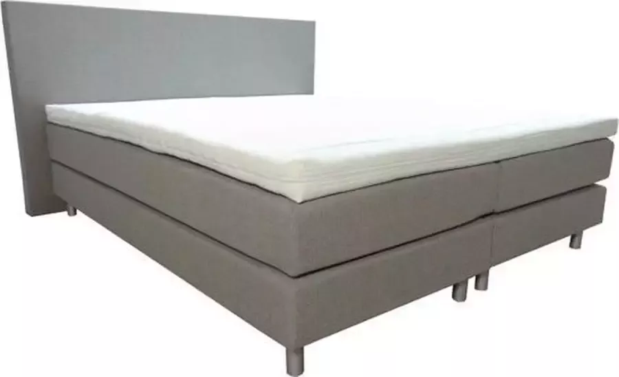 Slaaploods.nl Anda Boxspring inclusief matras 100x220 cm stof Grijs