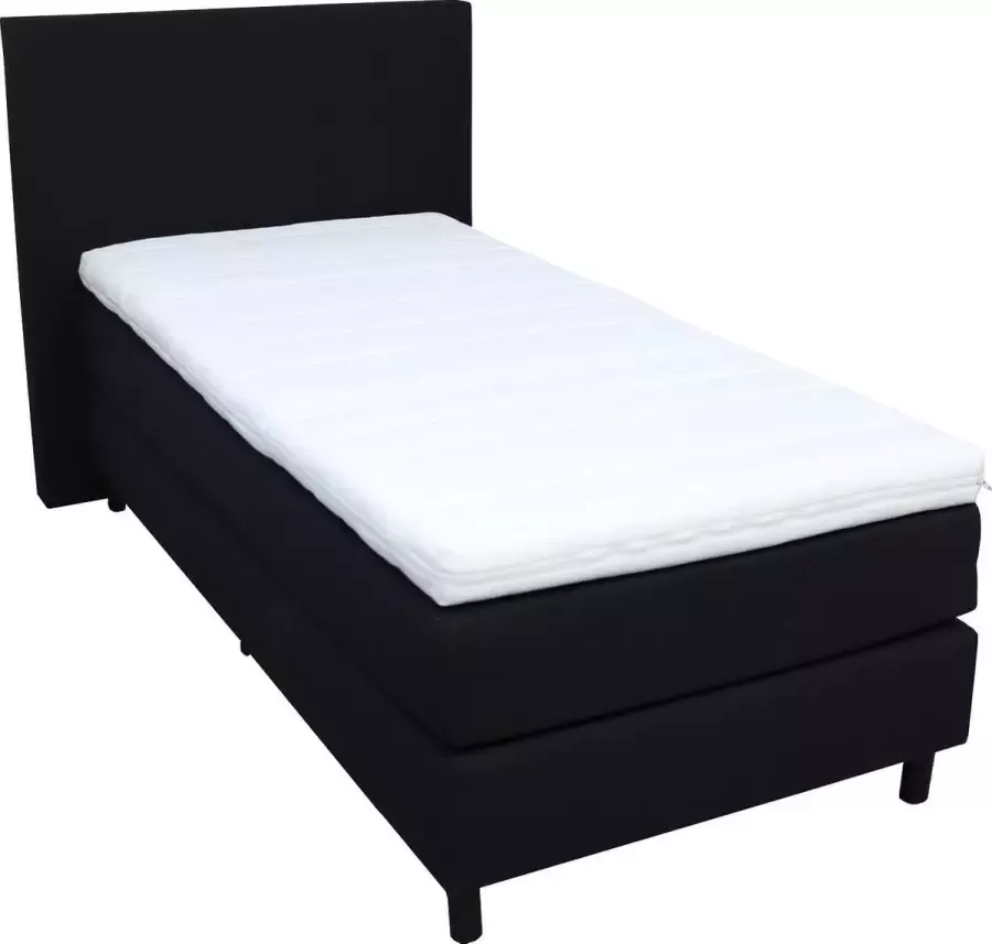 Slaaploods.nl Anda Boxspring inclusief matras 90x200 cm stof Zwart