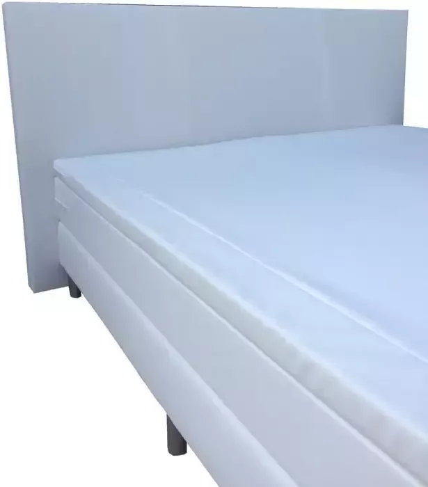 Slaaploods.nl Anda Boxspring inclusief matras 90x220 cm Kunstleer Wit