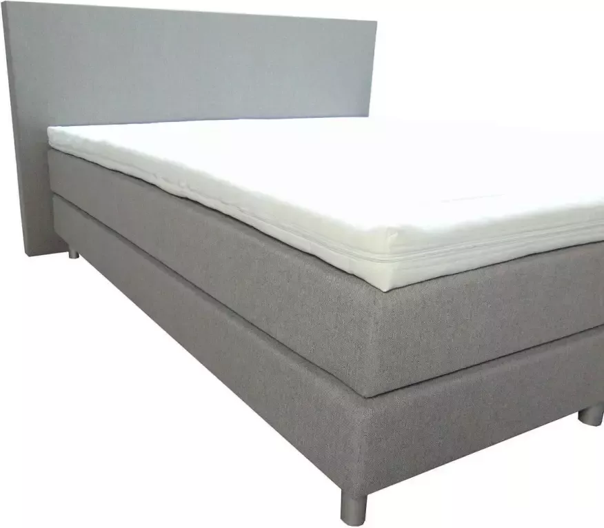 Slaaploods.nl Anda Boxspring inclusief matras 90x220 cm stof Grijs