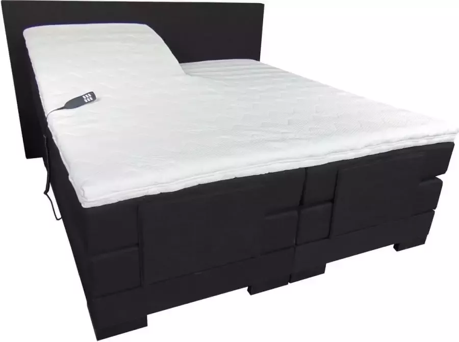 Slaaploods.nl Cool Elektrische Boxspring inclusief matras 140x220 cm Zwart