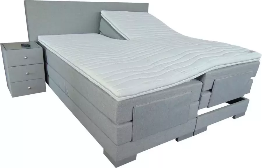 Slaaploods.nl Cool Elektrische Boxspring inclusief matras 180x210 cm Grijs