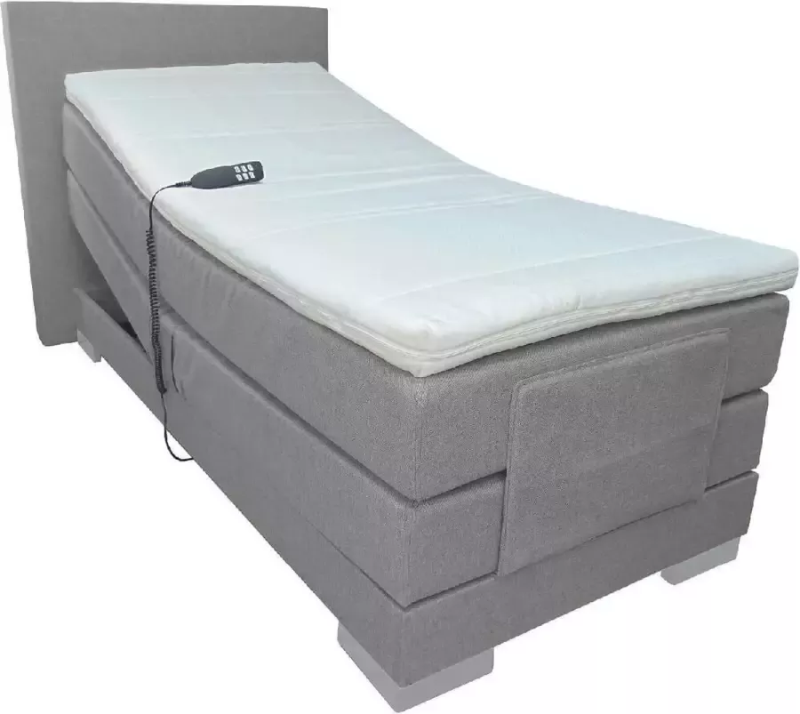 Slaaploods.nl Cool Elektrische Boxspring inclusief matras 90x210 cm Grijs