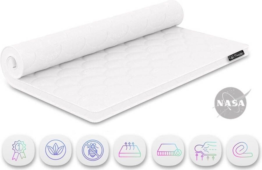 Slaapspecialist Ralph Klaassen Rayon 11 Topdek Topper Topmatras Nasa Traagschuim Tencel Bamboe 180x220-Dikte 11 cm