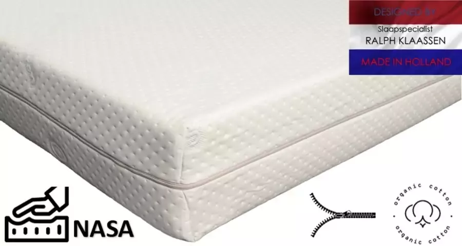 Slaapspecialist Ralph Klaassen Topdek Rayon9 Bio Organic Topper Topmatras Biologisch Latex Rits Dikte 9 cm 200 x 200 cm