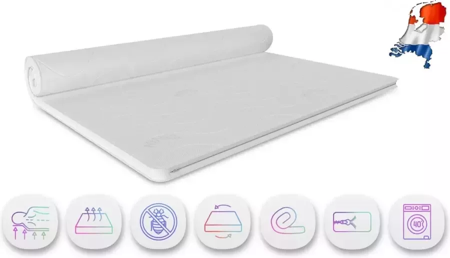 Slaapspecialist Ralph Klaassen Topper Topdekmatras Tencel Bamboe Alicante Natuurlatex Latex Rits 170 x 220cm Dikte 6 cm