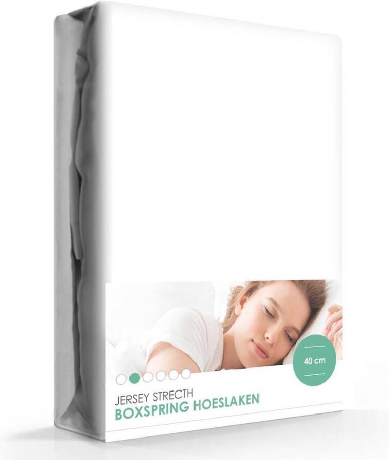 Slaaptextiel Boxspring Waterbed Jersey Stretch Hoeslaken Extra Hoog Grijs-80 90 x 220 cm Jersey Stretch Hoeslaken Extra Hoog Wit-80 90 x 200 220 cm