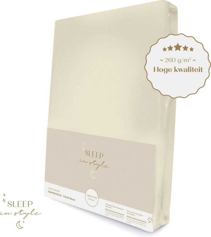 Sleep in Style Hoge hotelkwaliteit Jersey Hoeslaken voor Matras 160x200 cm (tot 40 cm hoogte) – 260 grams -Donkergrijs