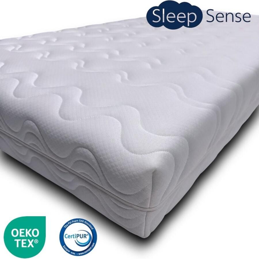 Sleep Sense Hotel XL koudschuim matras HR60 160x200 circa 17 cm premium afritsbare hoes Oekotex Certipur gecertificeerd Gratis levering