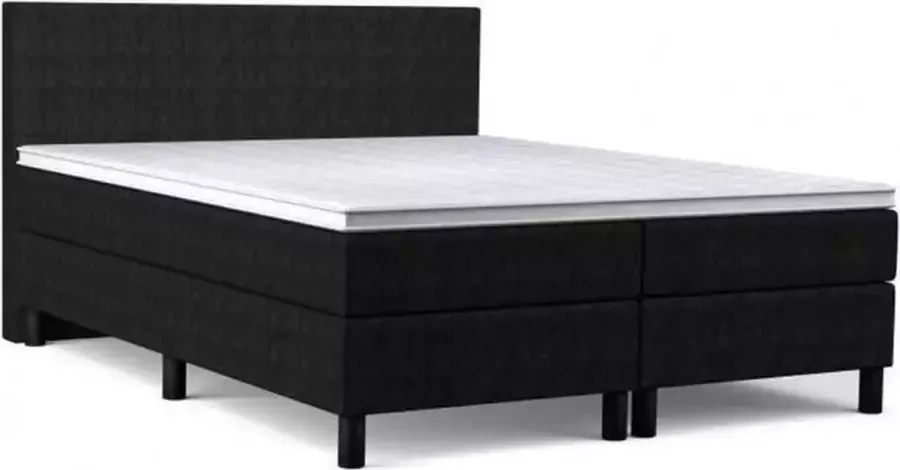Sleepking Boxspring Budget 180x200 Donkergrijs Compleet - Foto 2