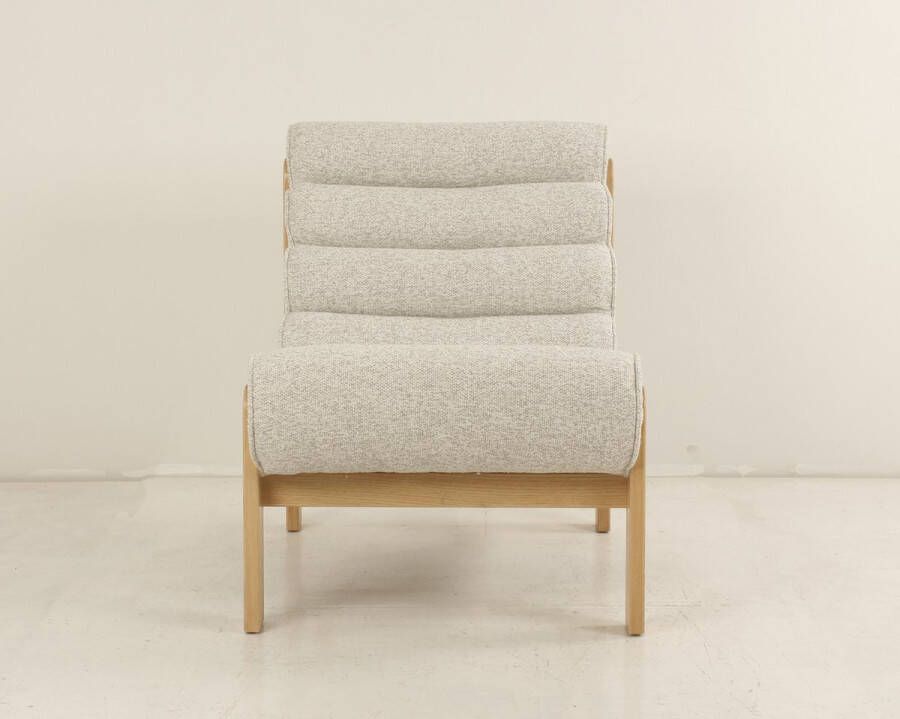 Sleepking Fauteuil Accent Stoel Orla Linnen Zandkleur Hout - Foto 2