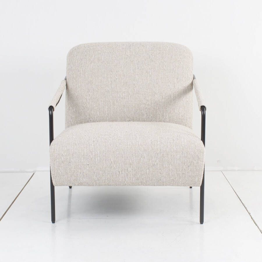 Sleepking Fauteuil Accent Stoel Pom Linnen Gebroken Wit Design - Foto 2