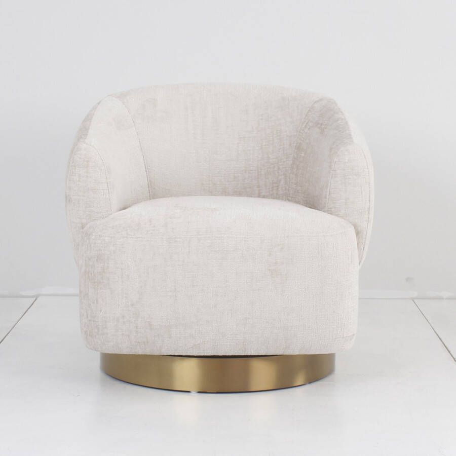 Sleepking Fauteuil Draaifauteuil Ginto 100% Linnen Gebroken Wit - Foto 2