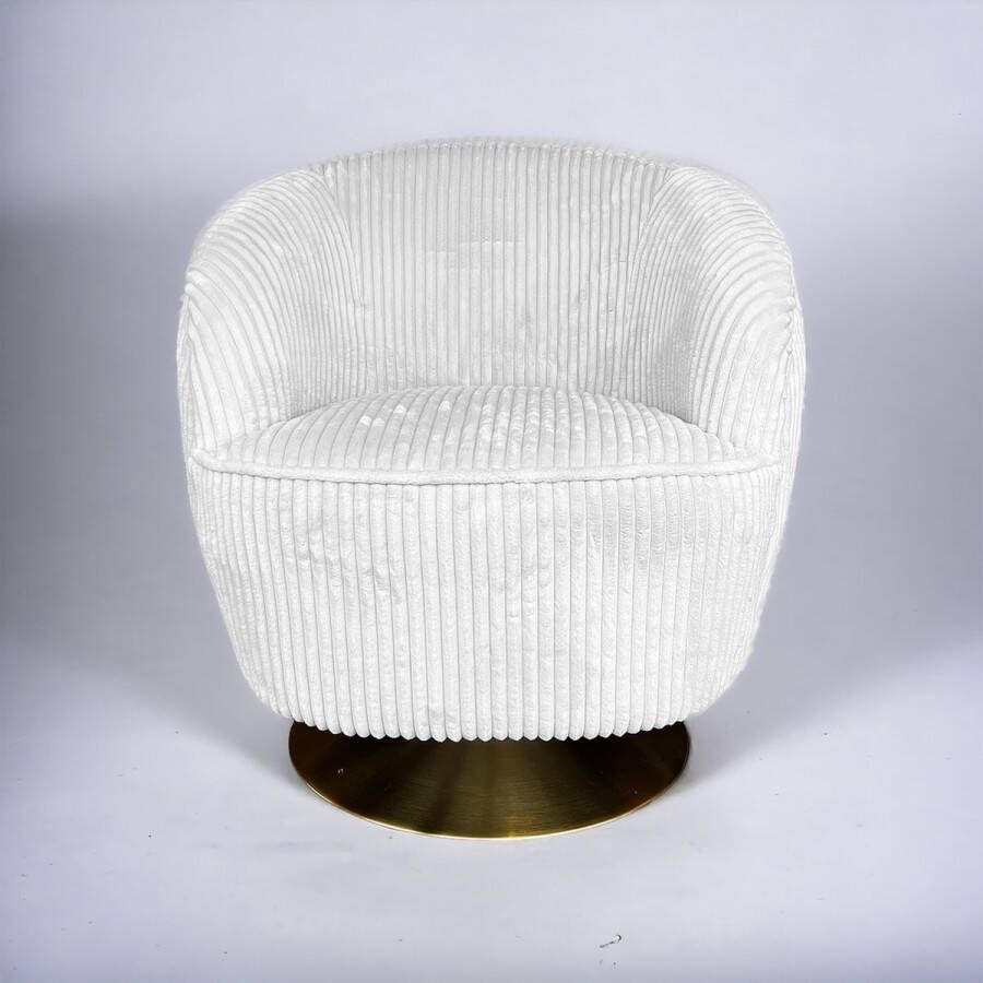 Sleepking Fauteuil Draaifauteuil Hina 100% linnen Gebroken Wit