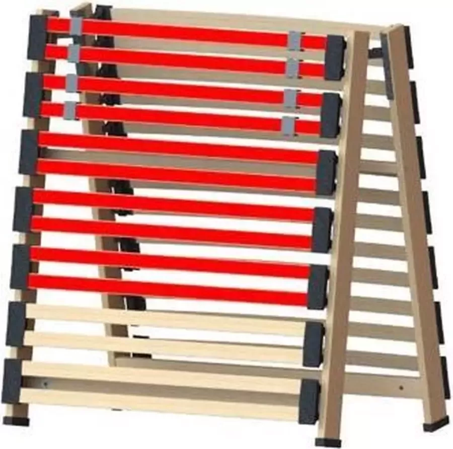 Sleepking Lattenbodem met Duo 28 Latten 80x200 Met 6 poten Verstevigde Structuur Plooibaar Vouwbaar Overal makkelijk mee te nemen