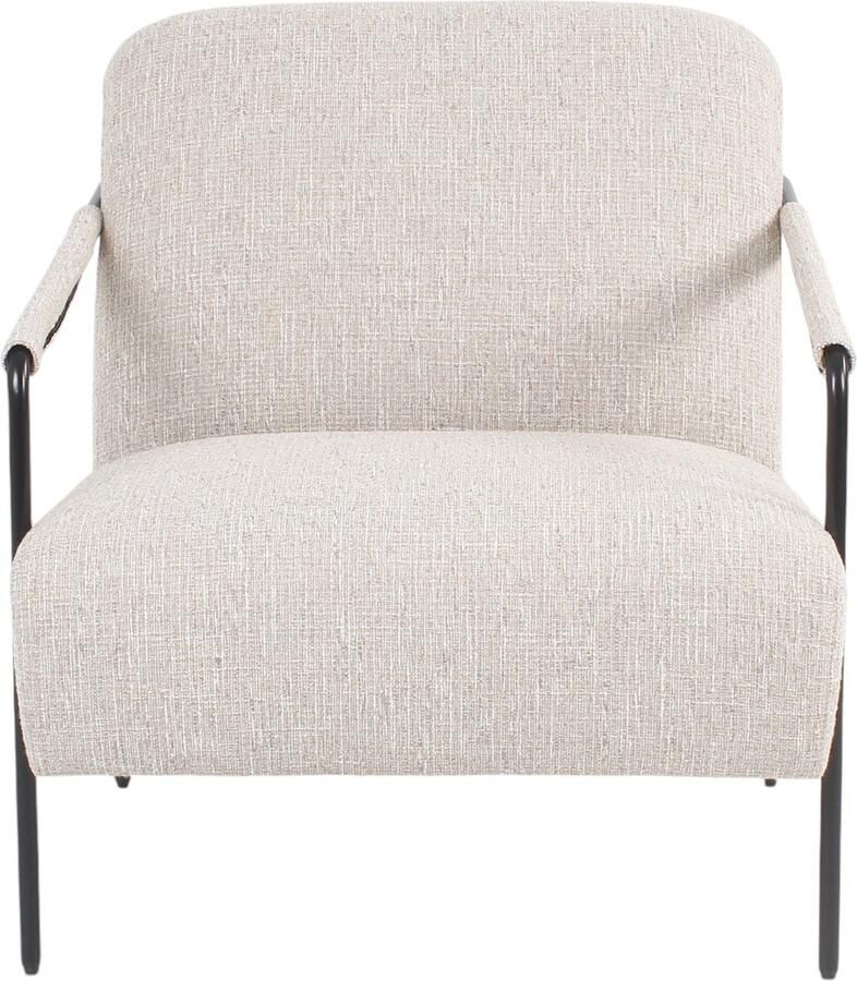Sleepking Fauteuil Accent Stoel Pom Linnen Gebroken Wit Design