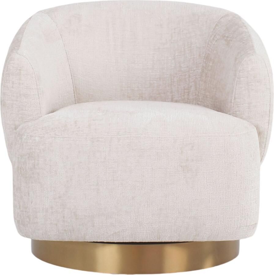 Sleepking Fauteuil Draaifauteuil Ginto 100% Linnen Gebroken Wit