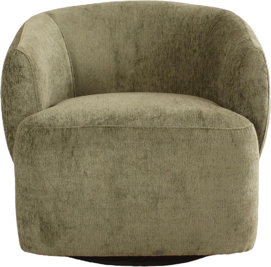 Sleepking Fauteuil Draaifauteuil Olive 100% Linnen Olijf Groen