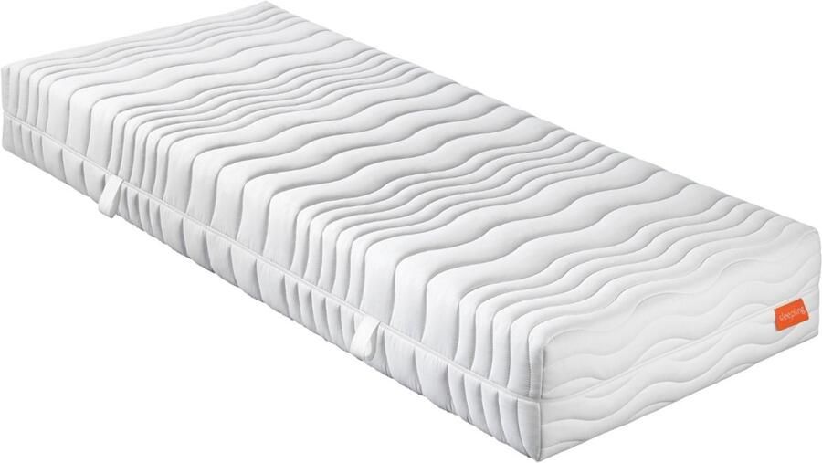Sleepling 140 x 200 cm Gelschuim Matras Innovation 400 Hardheidsgraad 3.5 Premium Visco-topmatras Made in EU Afneembare hoes van katoenmix wasbaar op 60 graden 140 x 200 x 25 cm wit