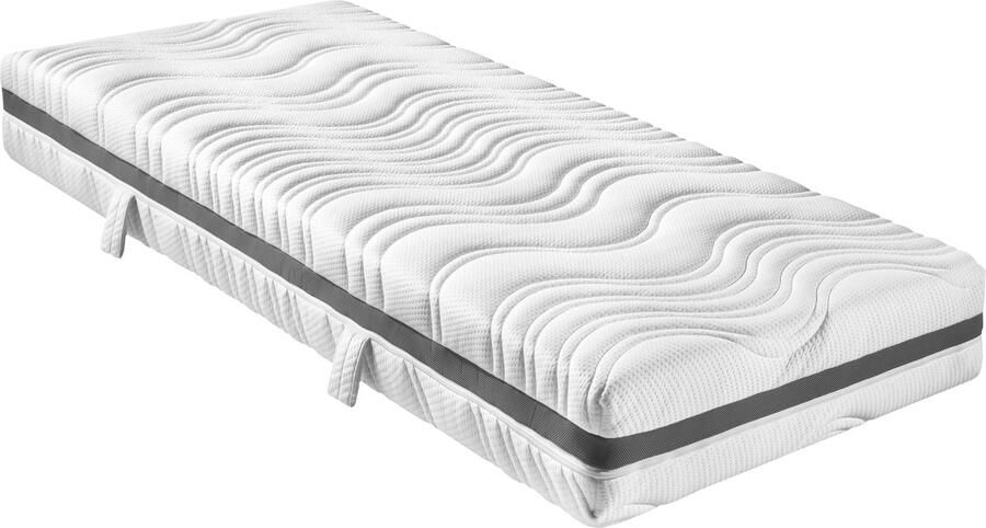 Sleepling 100 x 200 cm pocketveringmatras Comfort 130 matras met hardheidsgraad 2 koudschuim topper 7 zones Made in EU afneembare hoes van polyester wasbaar op 60 graden 100 x 200 x 18 cm wit