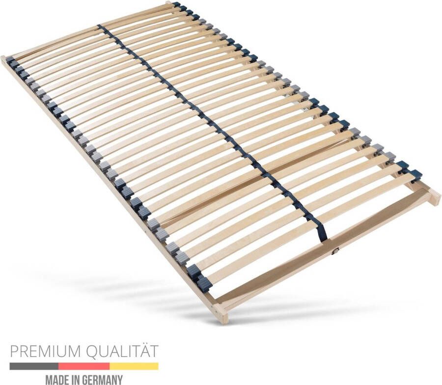 Sleepneo Lattenbodem 100x200 Ergonomisch 7-zone lattenbodem met stevig beukenhouten frame 28 latten Gemaakt in Duitsland Zelf te monteren Draagvermogen ca. 150kg Flexibele veerhouten latten