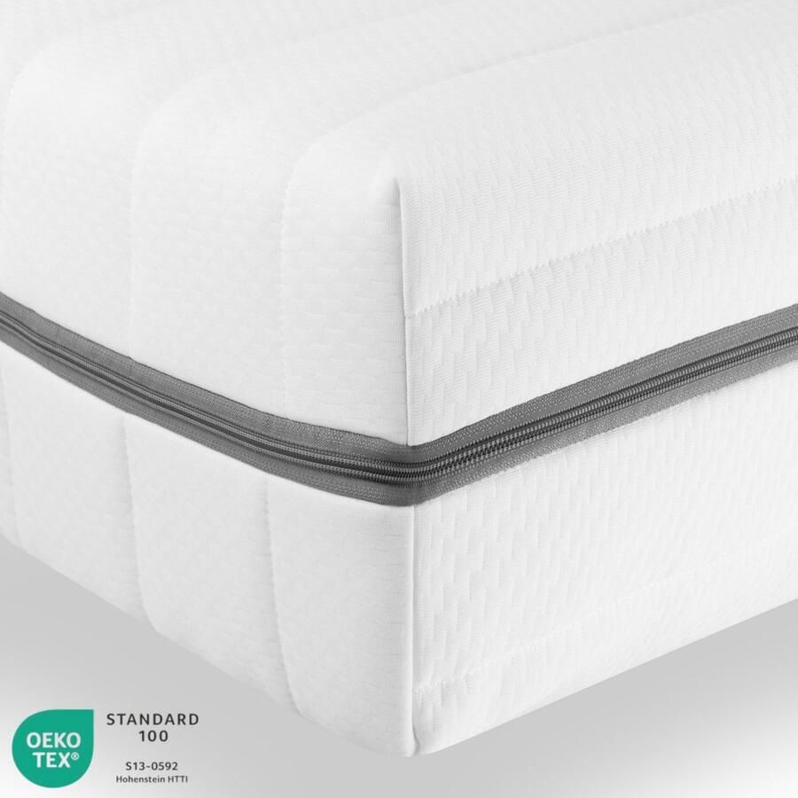Sleepneo Koudschuim matras 160x200 cm Hoogte 18cm orthopedisch matras met 7 zones hardheidsniveau H3 H4 gemiddeld- Tweepersoonsmatrassen 160x200