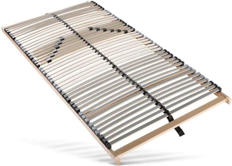 Sleepneo Lattenbodem 100 x 200 cm 42 latten bedbodem 100 x 200 van hout 7 zones stabiel lattenbodems tot 150Kg matrasbodem geschikt voor alle matrassen lattenbodem eenpersoonsbed