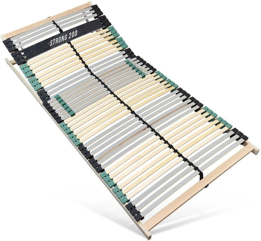 Sleepneo Verstelbare Lattenbodem 90 x 200 42 latten 7 zones bedbodem Gemaakt in Duitsland Zelf te monteren Draagvermogen ca. 200kg Flexibele veerhouten latten
