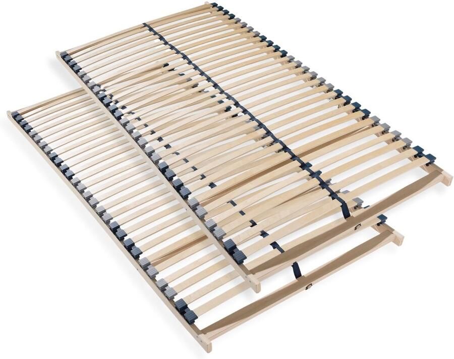 Sleepneo Lattenbodem 160x200 28 premium latten Ergonomisch 7-zone bedbodem met stevig beukenhouten frame Gemaakt in Duitsland Zelf te monteren Draagvermogen ca. 150kg Flexibele veerhouten latten