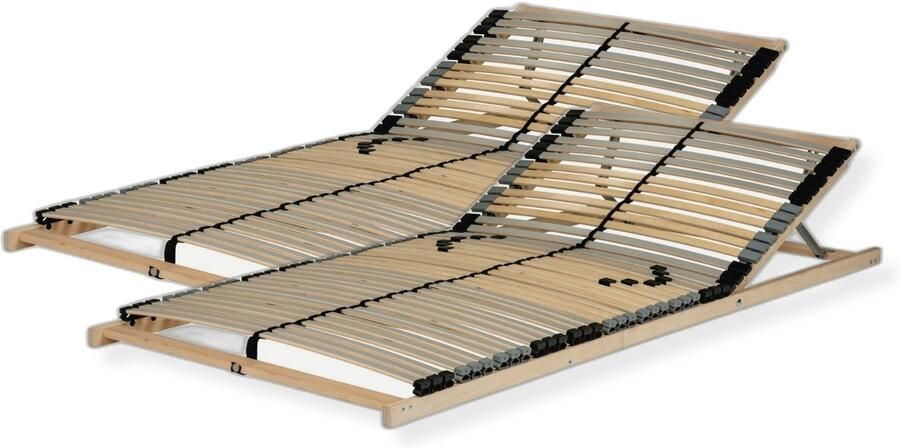 Sleepneo Lattenbodem 200x200 cm Hoofdgedeelte verstelbaar 42 latten 7-zones Draagvermogen ca. 140 kg