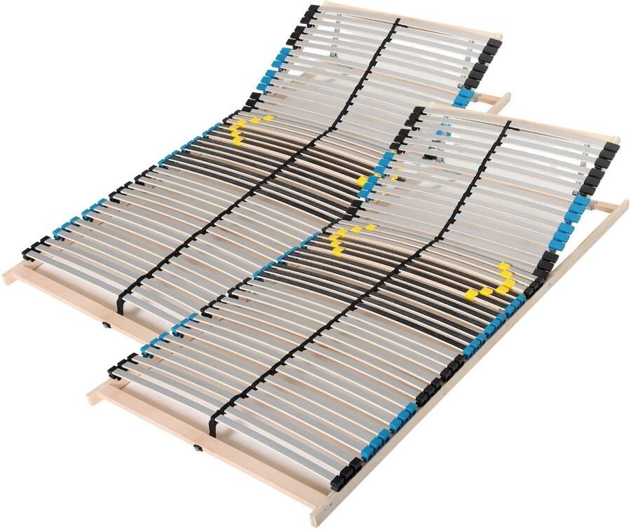 Sleepneo Lattenbodem 200 x 200 cm 42 latten bedbodem 200 x 200 van hout 7 zones verstelbare lattenbodem tot 150Kg matrasbodem geschikt voor alle matrassen lattenbodem tweepersoonsbed