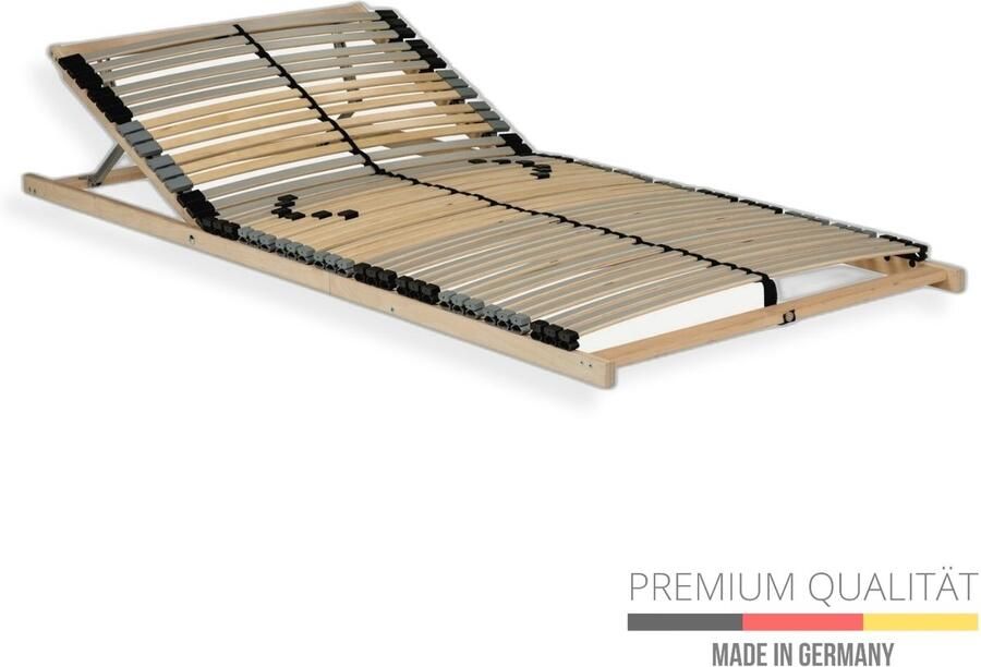 Sleepneo Lattenbodem 90x200 cm – Verstelbaar hoofdeinde 42 latten 7-zones Draagkracht ca. 140 kg Berken- en beukenmultiplex Zelfmontage van Duitsland