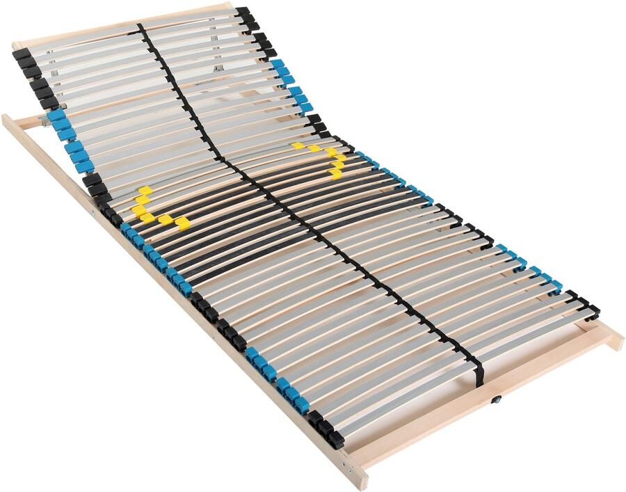 Sleepneo Lattenbodem 90 x 200 cm 42 latten bedbodem 90 x 200 van hout 7 zones verstelbare lattenbodem tot 150Kg matrasbodem geschikt voor alle matrassen lattenbodem eenpersoonsbed - Foto 2