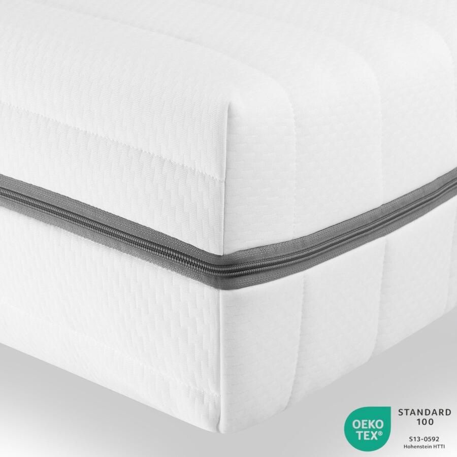 Sleepneo Matras 120x200 cm ERGONOMISCH MATRAS H2 H3 Hoogte 18cm 7 zones koudschuimmatras gemiddeld Twijfelaar matrassen 120x200