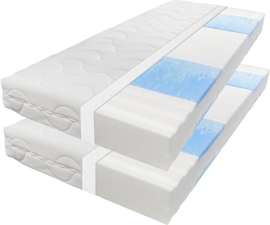 Sleepneo Blue Vision Koudschuim Matras 160x200 cm 19cm 7-Zones Anti-Allergisch & Ademend Veilig voor Kinderen en Volwassenen gemiddeld