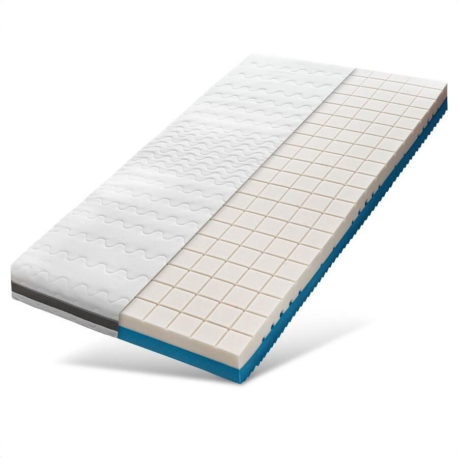 Sleepneo Orthopedisch matras 160x200 cm H4 H3 Hoogte 18cm zacht 7-zone koudschuim matras 160x200 cm aloë vera dubbeldoeks hoes OEKO-TEX 100 gecertificeerd- Tweepersoonsmatrassen 160x200