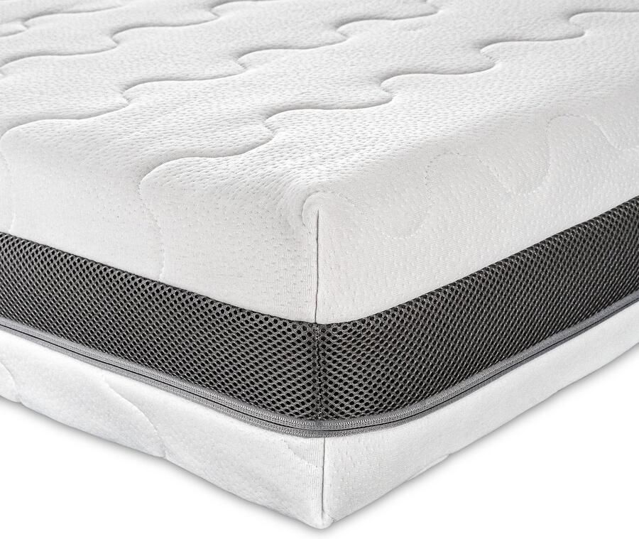 Sleepneo Orthopedisch matras 160x200 cm H4 H3 Hoogte 18cm stevig 7-zone koudschuimmatras 160x200 cm met aloë vera dubbeldoeks hoes OEKO-TEX 100 gecertificeerd- Tweepersoonsmatrassen 160x200 - Foto 3