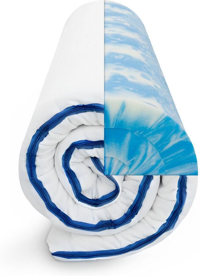 Sleepneo Topper 140x200 CoolRelax gel matras topper- topmatras van gelschuim 8cm dikke matrasbeschermer hoogwaardige topdekmatras materialen gemaakt in Duitsland zacht