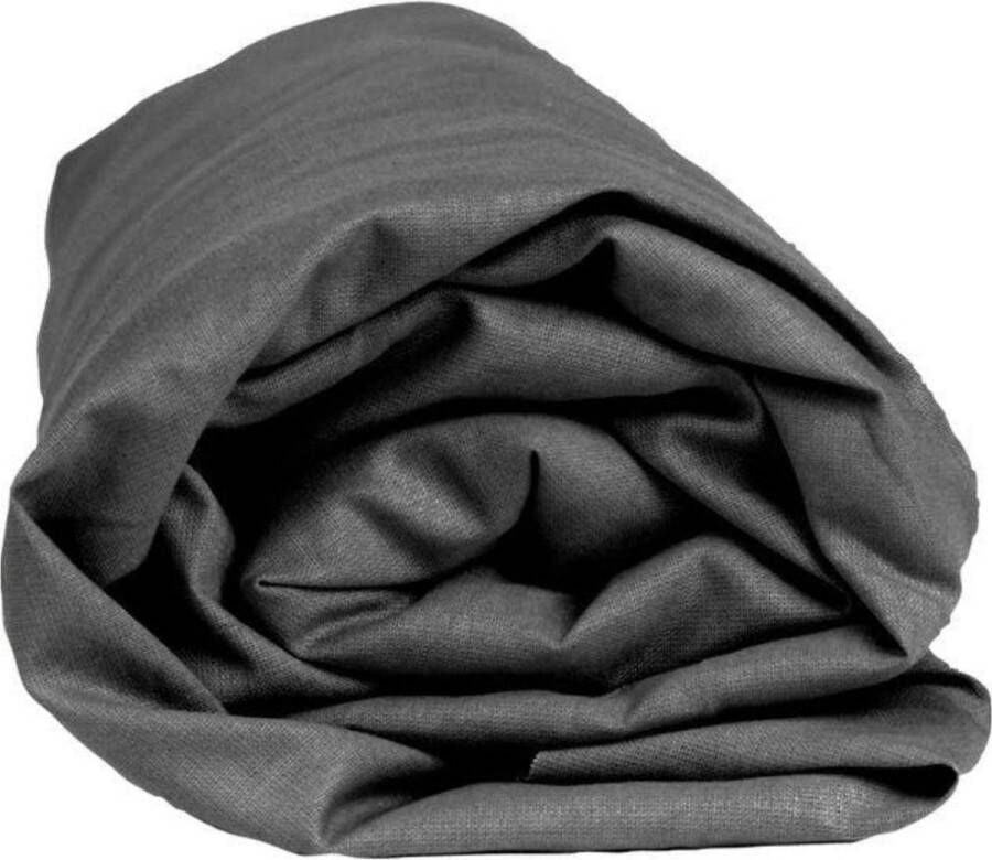 Sleepnight hoeslaken extra hoog Perkalkatoen (hoekhoogte 40 cm ) Gris foncé gris foncé B 160 x L 200 cm Lits-jumeaux Vochtabsorberend Geschikt voor Standaard Matras Boxspring Matras + Topper Waterbed 798601-B 160 x L 200 cm
