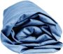 Sleepnight Hoeslaken Flanel (hoekhoogte 25 cm ) Blauw bleu B 180 x L 200 cm Lits-jumeaux Geschikt voor Standaard Matras 517406-B 180 x L 200 cm - Thumbnail 2