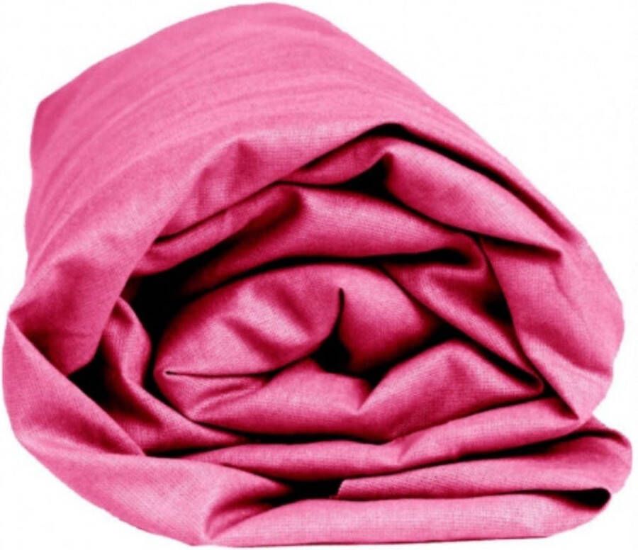 Sleepnight Hoeslaken Katoen (hoekhoogte 30 cm ) Fuchsiafuchsia B 90 x L 200 cm 1-persoons Geschikt voor Standaard Matras Boxspring Matras + Topper 734163-B 90 x L 200 cm - Foto 2