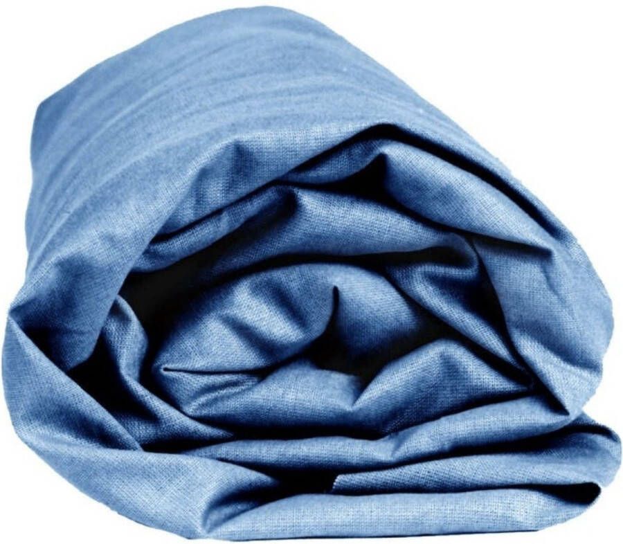 Sleepnight Hoeslaken Jersey (hoekhoogte 30 cm ) shadow blue B 140 x L 200 cm 2-persoons Strijkvrij Geschikt voor Standaard Matras Boxspring Matras + Topper 798510-B 140 x L 200 cm
