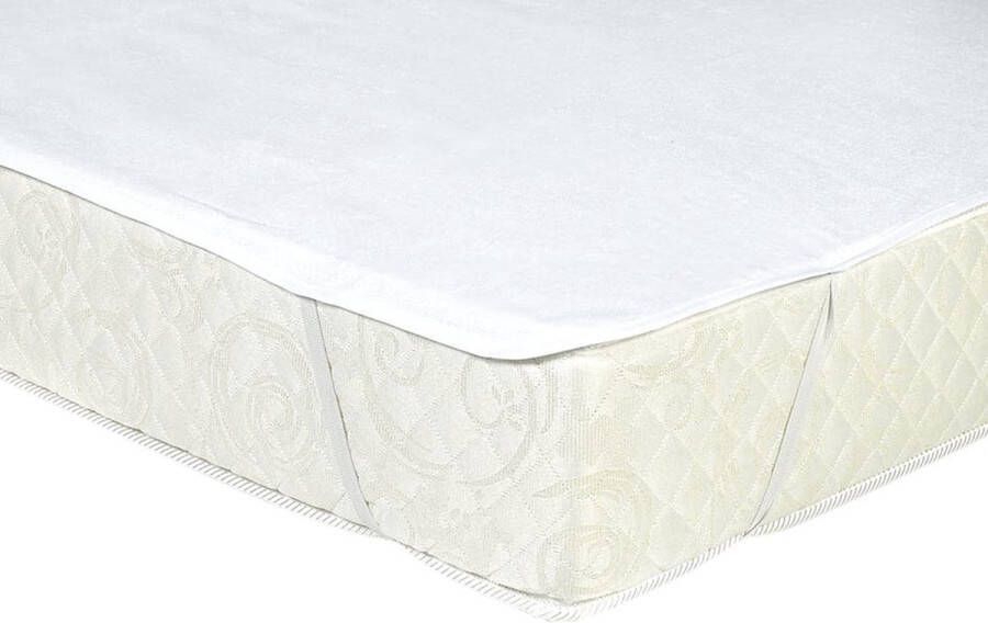 Sleepnight Matrasbeschermer Badstof (hoekhoogte 25 cm ) Blanc White 90 x 220 cm 1-persoons Waterdicht Geschikt voor Standaard Matras 639013-B 90 x L 220 cm