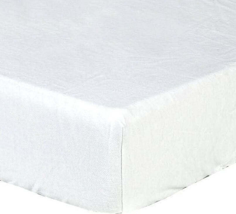 Sleepnight Matrasbeschermer Molton (hoekhoogte 25 cm ) Blanc White B 160 x L 200 cm Lits-jumeaux Luchtdoorlatend Geschikt voor Standaard Matras 517763-B 160 x L 200 cm