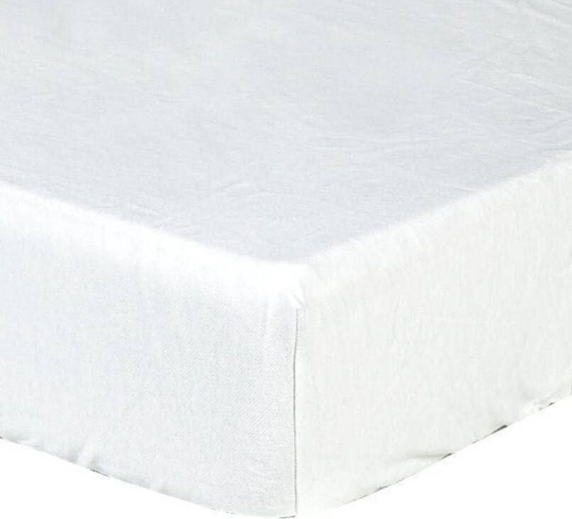 Sleepnight Matrasbeschermer Molton (hoekhoogte 25 cm ) Blanc White B 90 x L 200 cm 1-persoons Luchtdoorlatend Geschikt voor Standaard Matras 517758-B 90 x L 200 cm