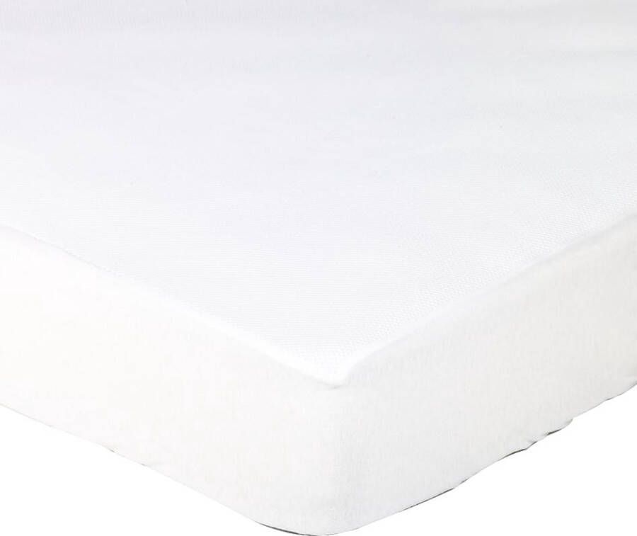 Sleepnight Matrasbeschermer Polykatoen (hoekhoogte 35 cm ) Blanc White B 140 x L 200 cm 2-persoons Luchtdoorlatend Geschikt voor Standaard Matras Boxspring Matras + Topper 957674-B 140 x L 200 cm