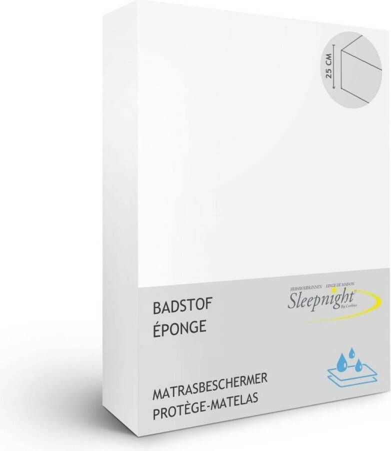 Sleepnight Matrasbeschermer Badstof (hoekhoogte 25 cm ) Blanc White B 80 x L 200 cm 2-persoons Waterdicht Anti-allergisch Sneldrogend Luchtdoorlatend Kookwasbestendig Machinewasbaar Geschikt voor Standaard Matras 863623-B 140 x L 220 cm - Foto 2