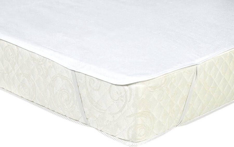 Sleepnight Matrasbeschermer Badstof (hoekhoogte 25 cm ) Blanc White B 90 x L 200 cm 1-persoons Waterdicht Geschikt voor Standaard Matras 517791-B 90 x L 200 cm