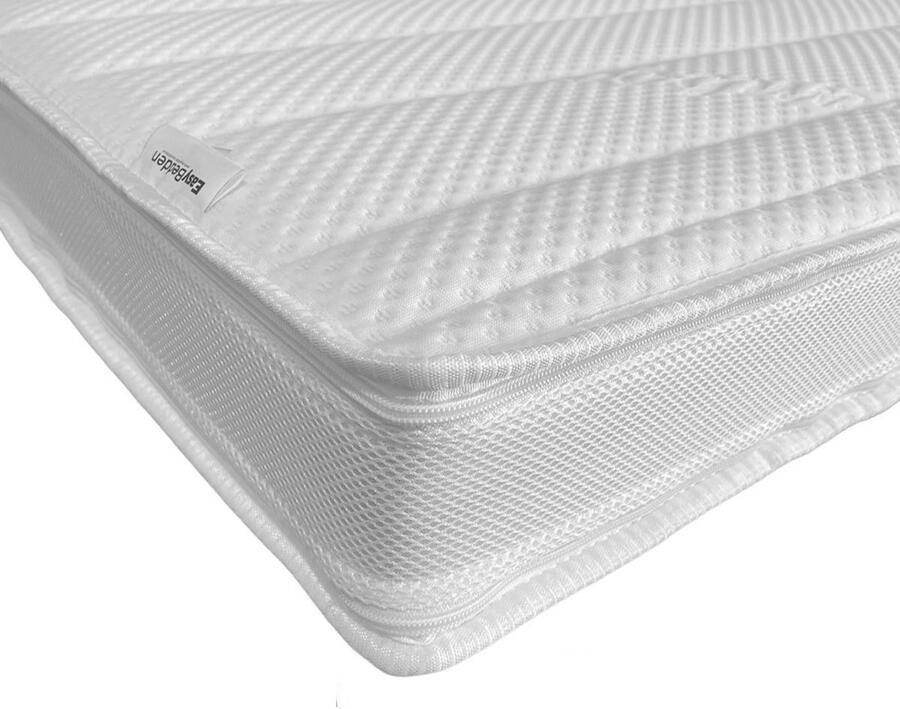 Easy Bedden EasyBedden Topdekmatras XXL Topper 160x200 12 cm dik Silver Tencel hoes Visco Nasa Traagschuim GEL circa 12cm dik Orthopedisch