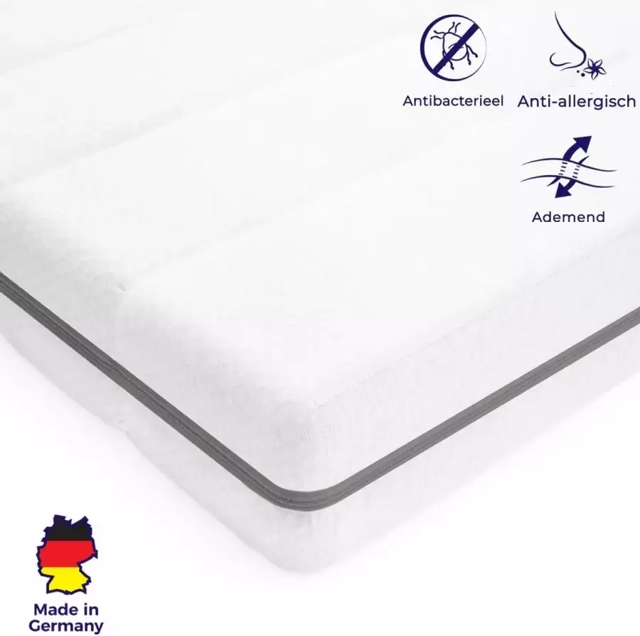 SleepTech Topdekmatras 140x200 traagschuim premium tijk topper 5 cm hoog